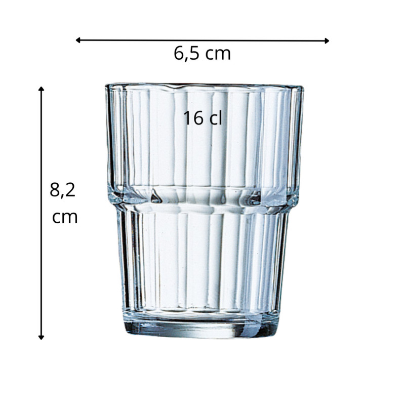 Gobelet verre trempé 16 cl Norvege Arcoroc