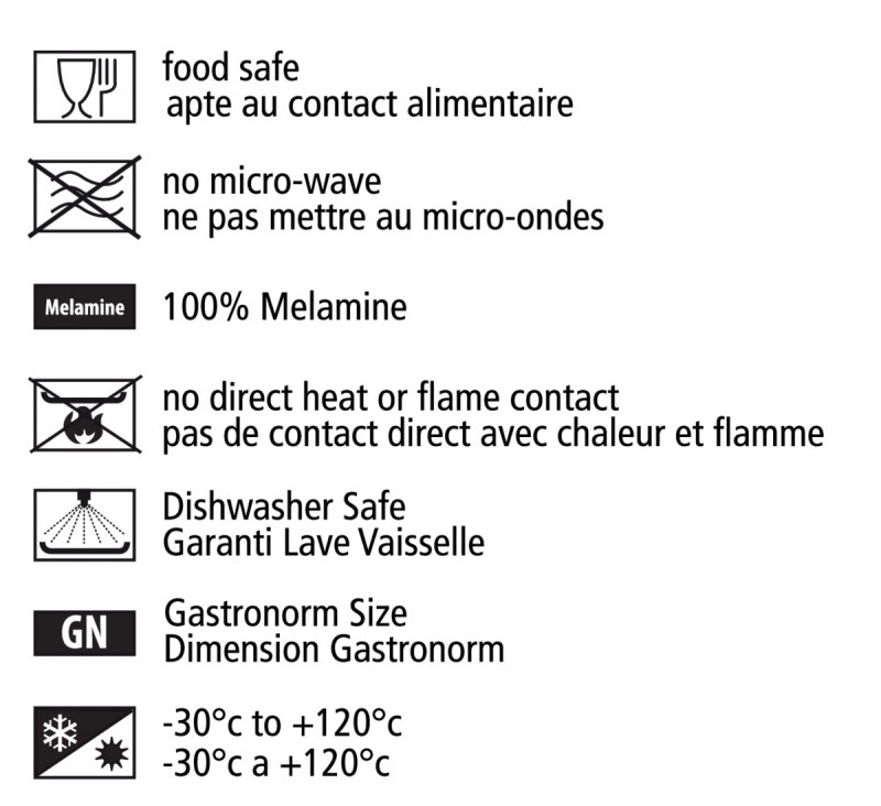 Bac rectangulaire rouge mélamine 53 cm Vestah Platex