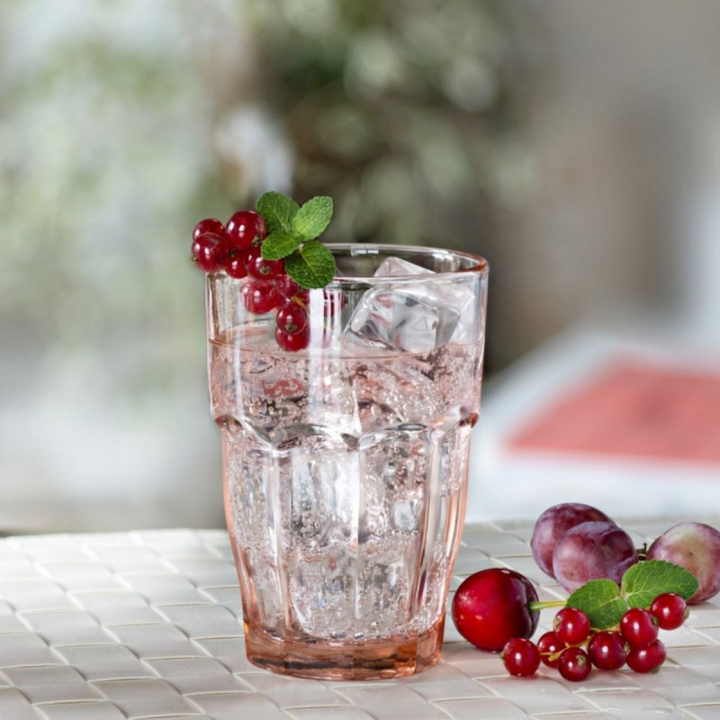 Gobelet forme basse bleu verre trempé 27 cl Rock Bar Bormioli Rocco