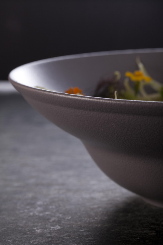 Assiette extra creuse rond Gris stone porcelaine Ø 23 cm Neo Fusion Rak