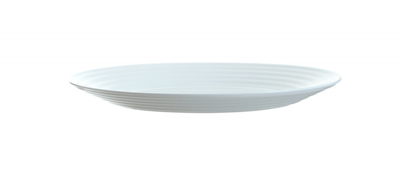 Assiette plate rond blanc verre opal Ø 19 cm Stairo Arcoroc