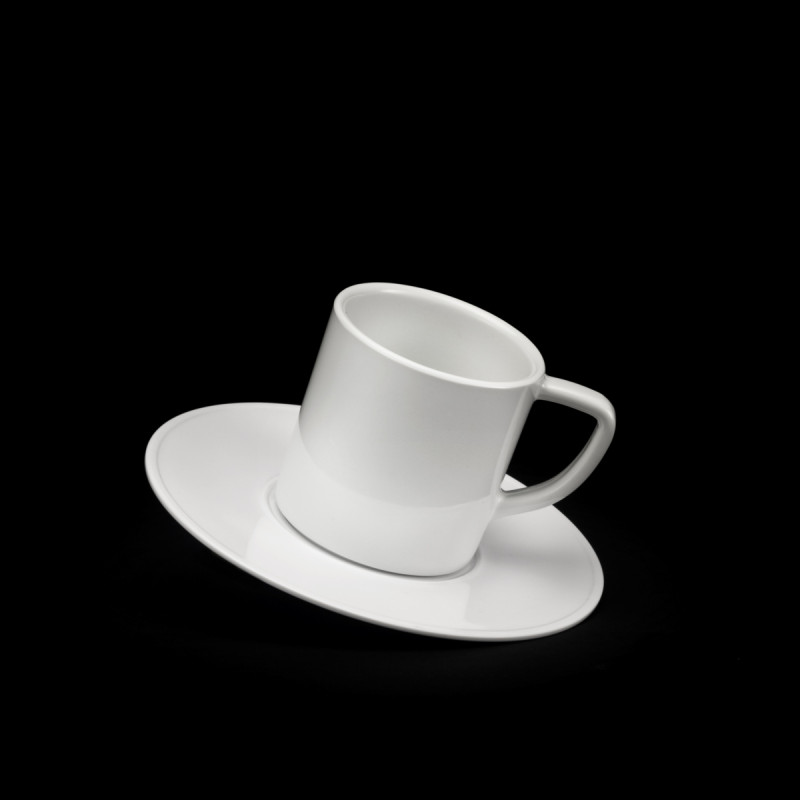 Sous-tasse à expresso rond blanc mélamine Ø 11,5 cm Prestige Platex