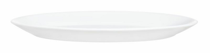 Assiette plate ovale blanc verre opal 29 cm Restaurant Blanc Arcoroc