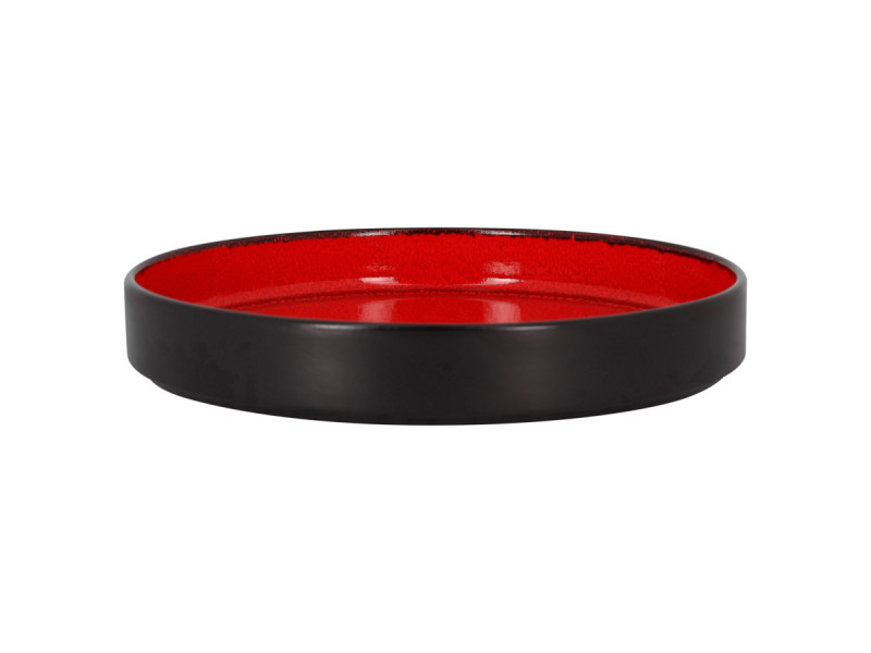 Assiette creuse rond rouge porcelaine Ø 20 cm Fire Rak