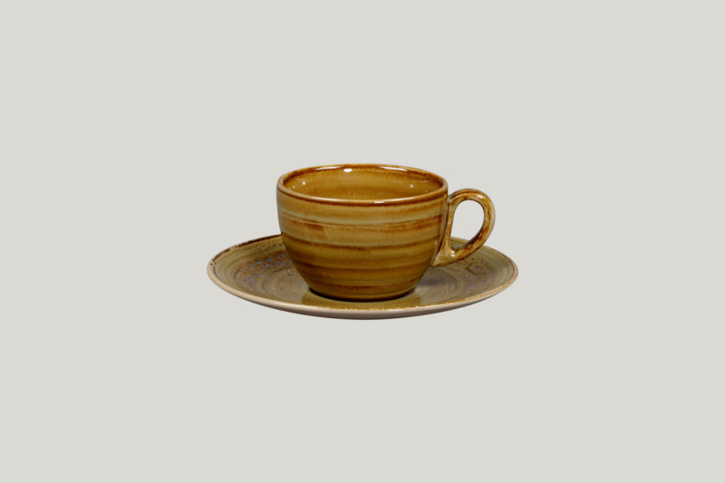 Sous tasse à thé déjeuner rond beige porcelaine Ø 17 cm Rakstone Spot Rak