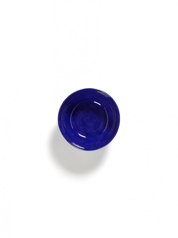 Bol rond lapis lazuli swirl - stripes blancs grès émaillé Ø 18 cm Feast By Ottolenghi Serax