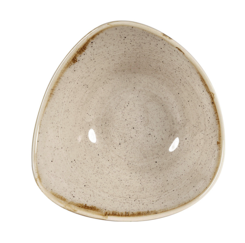 Bol triangulaire Nutmeg Cream porcelaine vitrifiée 15,3 cm Stonecast Churchill