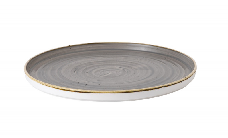 Assiette à bord droit rond peppercorn porcelaine vitrifiée Ø 16 cm Stonecast Churchill