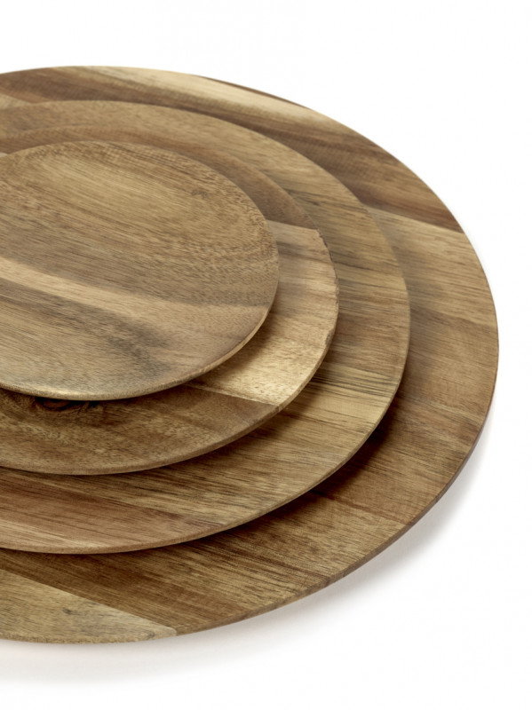 Assiette rond brun acacia Ø 33 cm Dune Serax