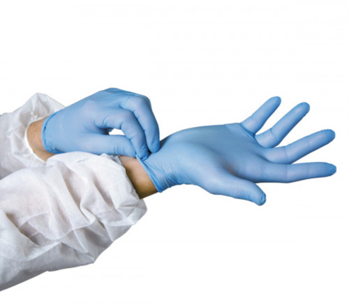 Gants nitrile bleu L (100 pièces)