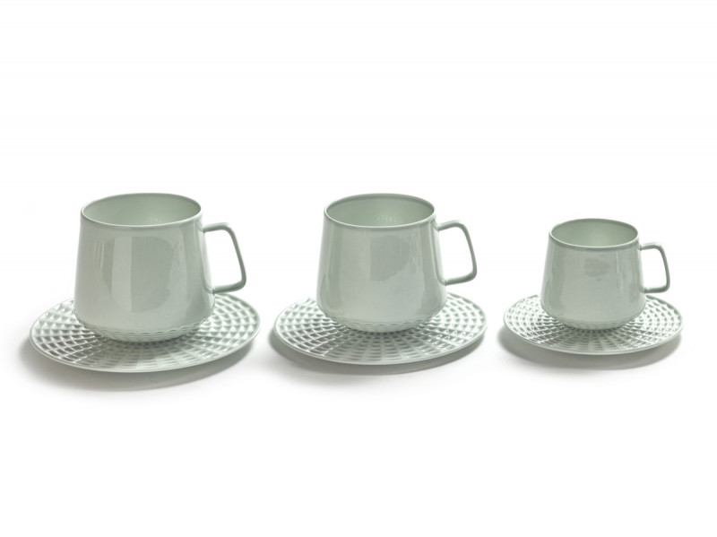 Tasse à thé rond vert porcelaine bone china Ø 8,4 cm Nido Serax