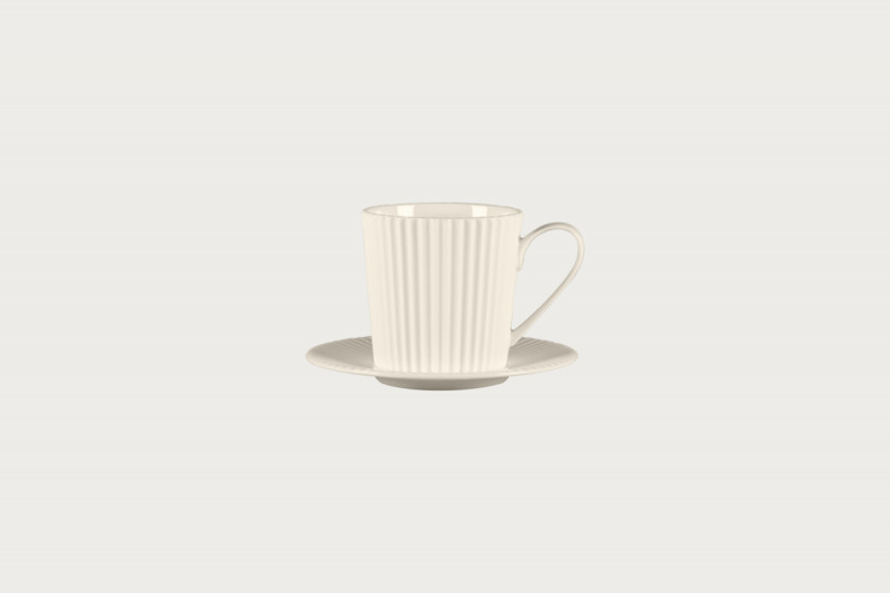 Sous tasse à café / thé rond blanc porcelaine bone china Ø 14,9 cm Spectra Rak