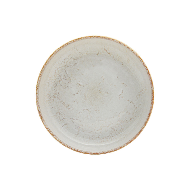 Assiette creuse rond beige grès émaillé Ø 22 cm Sand Accolade