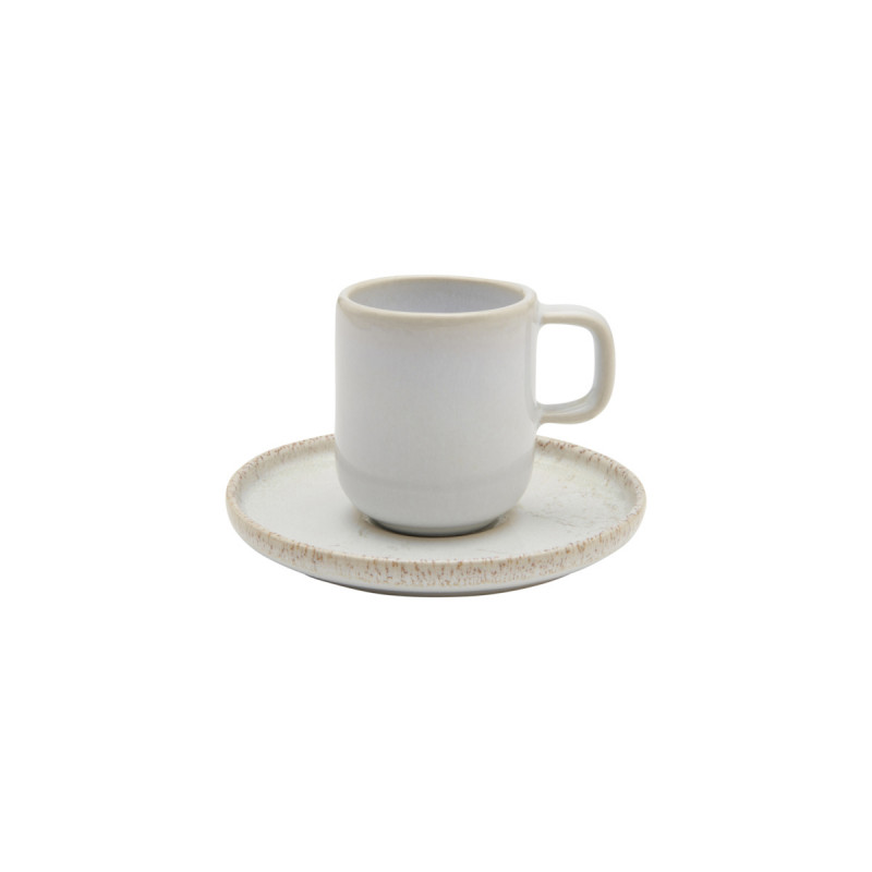 Sous tasse expresso beige grès Ø 12 cm Sand Accolade