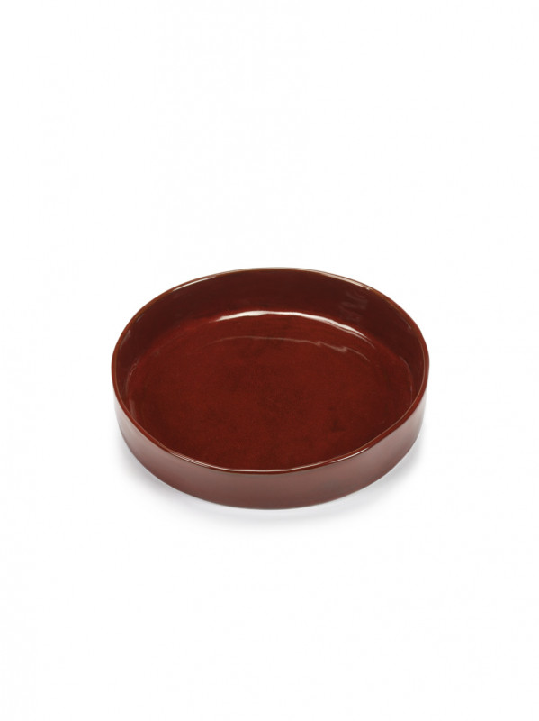 Assiette creuse rond Venetian red grès 20x20 cm La Mère Serax