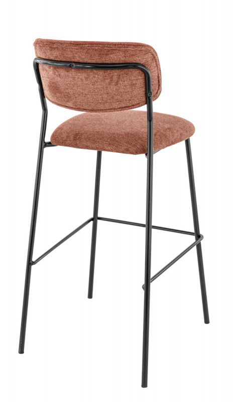 Tabouret de bar d'intérieur terracotta 108x51x55 cm Auguste