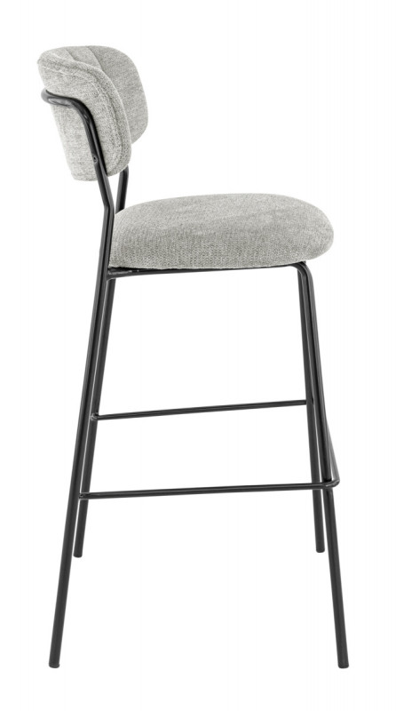 Tabouret de bar d'intérieur gris clair 108x51x55 cm Auguste