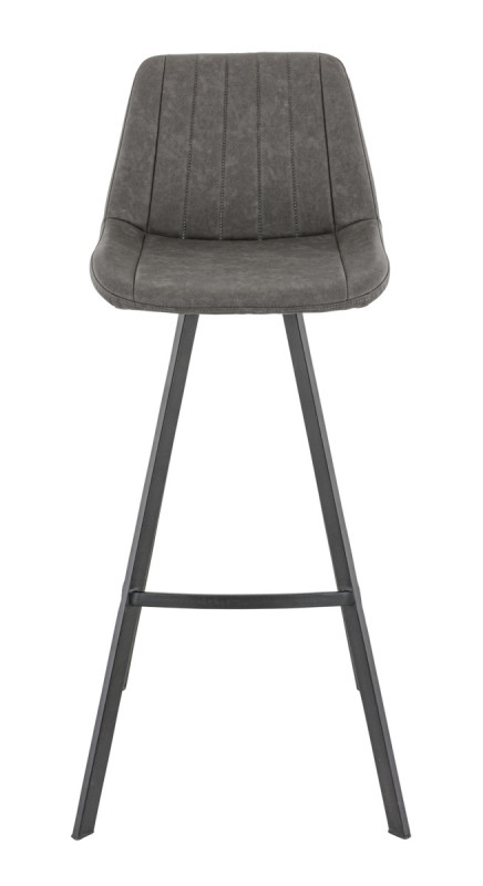 Tabouret de bar d'intérieur gris anthracite 106x46x53 cm Kyle