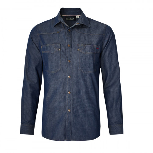 Chemise homme manche longue denim bleu XL Authentique Molinel