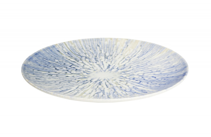 Assiette coupe plate rond bleu porcelaine Ø 26 cm Coral Essentials Collection