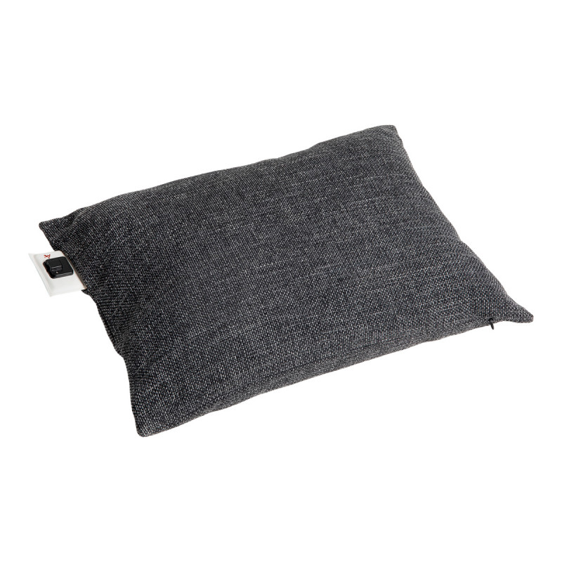 Coussin chauffant infrarouge avec batterie rectangulaire gris foncé 60x40 cm Montandor