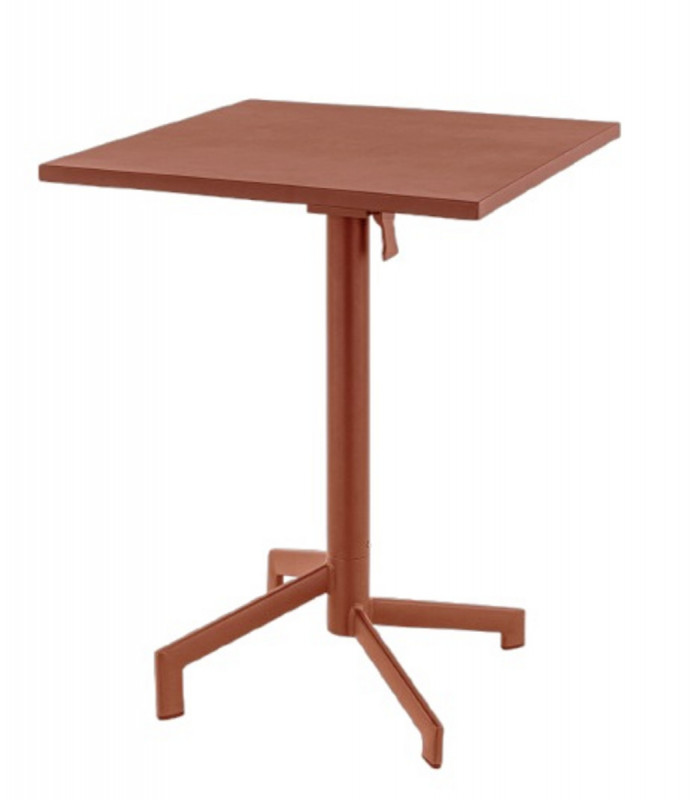 Table avec sytème pliant d''extérieur terracotta Pigalle