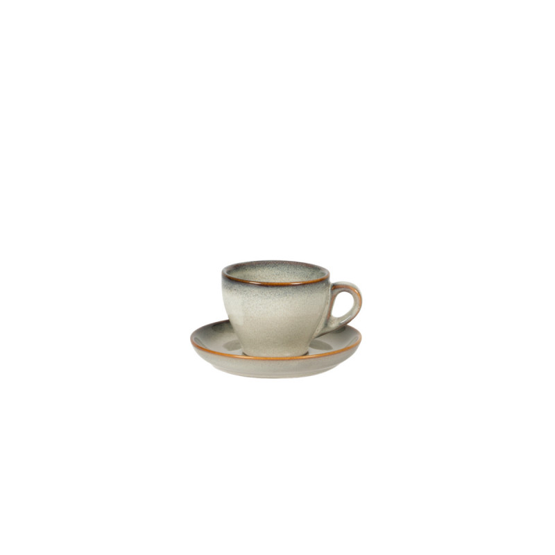 Sous tasse à thé gris bleu porcelaine Ø 14 cm Serena Pro.mundi